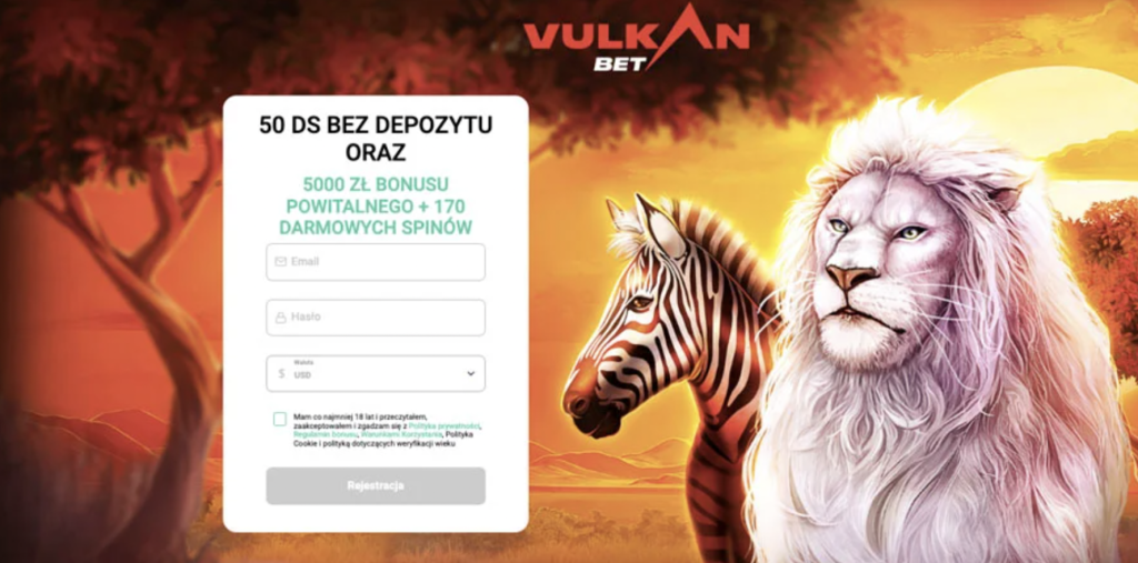 vulcanbet Bonus bez depozytu